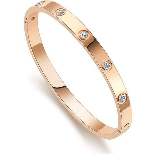 Elara Elegantes Roségold-Armband mit Zirkonia – Zeitloser Luxus für jeden Anlass
